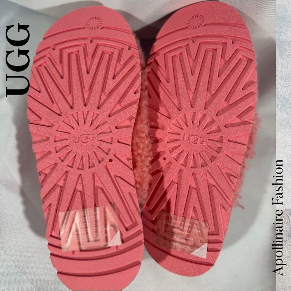 UGG MAXI CURLY PLATFORM SLIDES IN PINK SIZE 9 WOM… - image 5